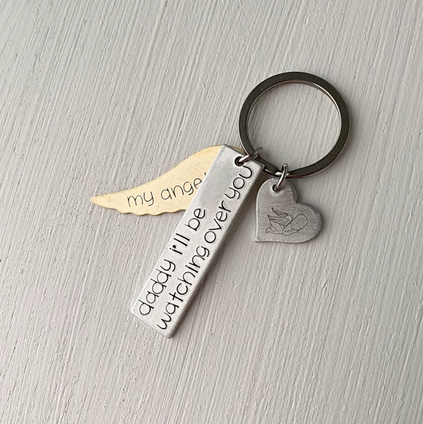 I'll Be Watching Over You Memorial Keychain