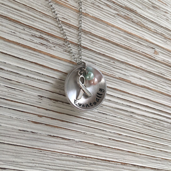 Infertility Awareness Hand Stamped Necklace - SoulCysterCreations