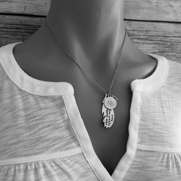 When Feathers Appear Angels are Near Necklace - SoulCysterCreations