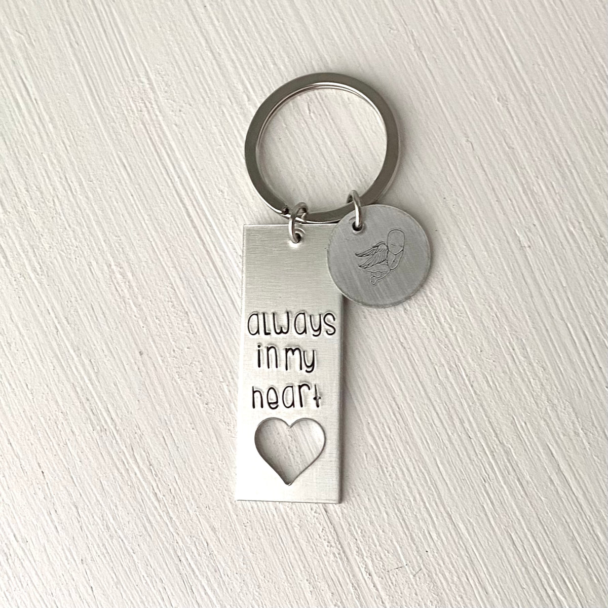 JewelryEveryday Custom Always in My Heart Keychain