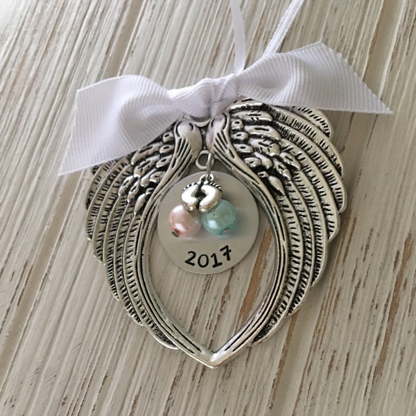 Custom Pregnancy & Infant Loss Hand Stamped Ornament - SoulCysterCreations
