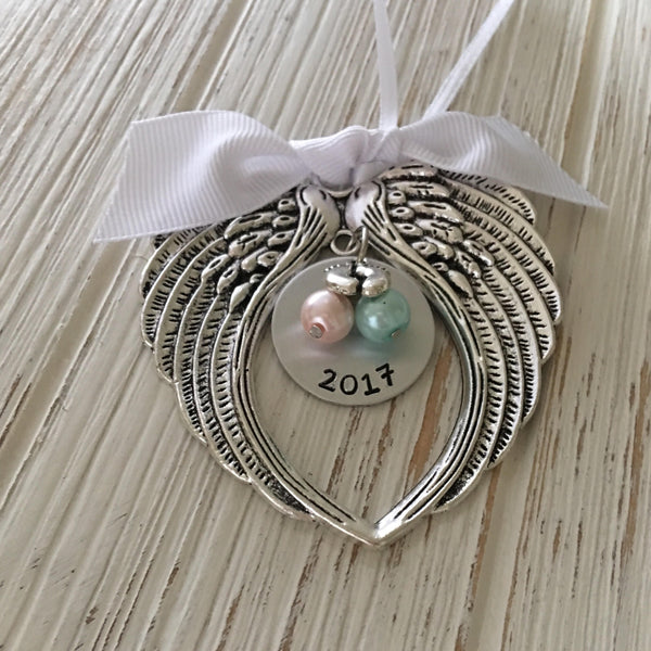 Custom Pregnancy & Infant Loss Hand Stamped Ornament - SoulCysterCreations
