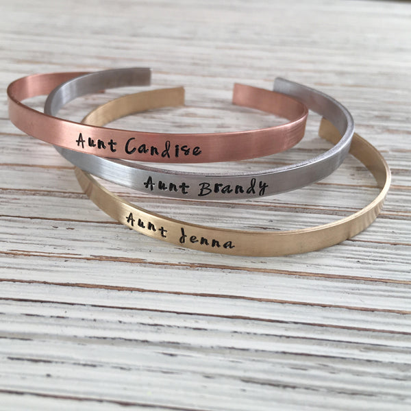 Personalized Hand Stamped Cuff - SoulCysterCreations