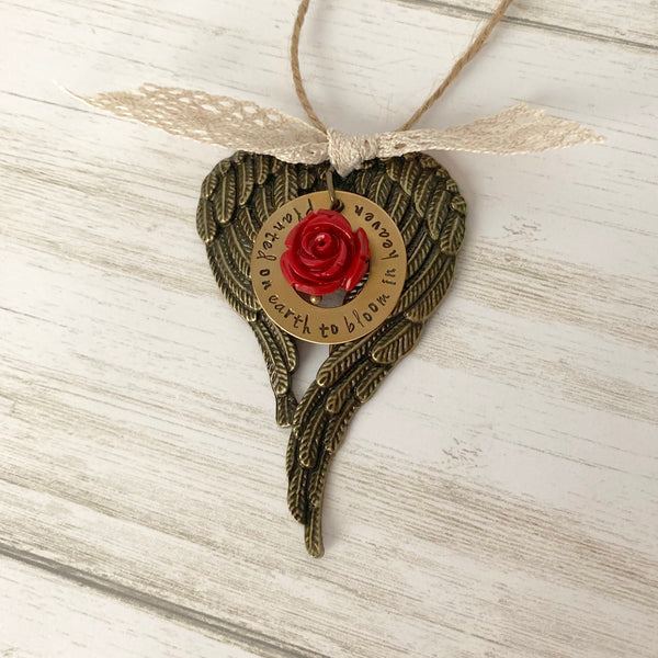 Planted on Earth to Bloom in Heaven Small Ornament - SoulCysterCreations