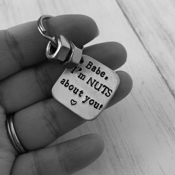 I'm Nuts About You Keychain - SoulCysterCreations