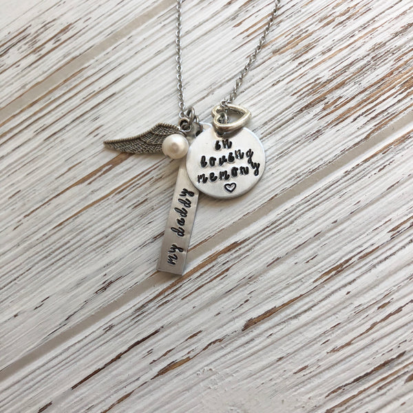 In Loving Memory Hand Stamped Necklace - SoulCysterCreations