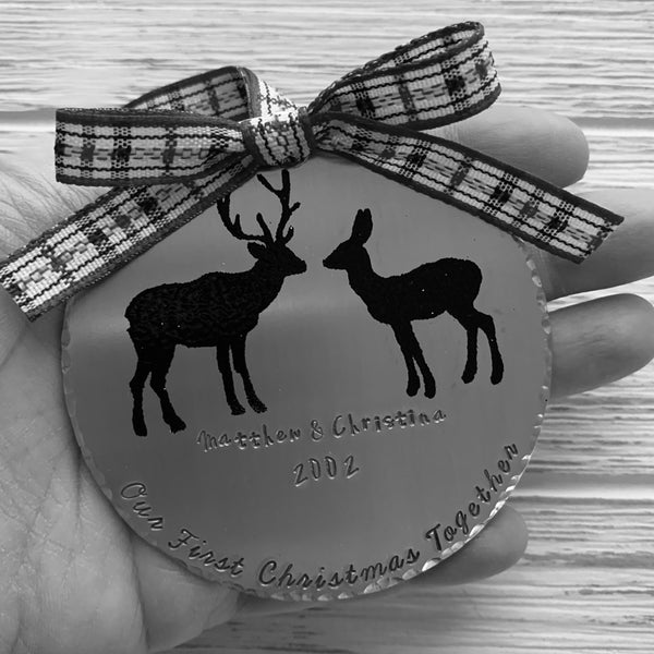 Christmas Together Deer Ornament - SoulCysterCreations