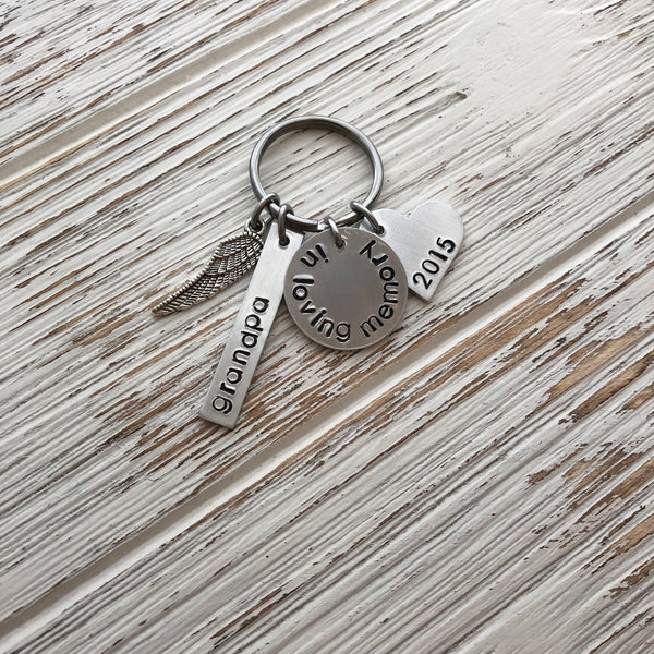 In Loving Memory Hand Stamped Keychain - SoulCysterCreations