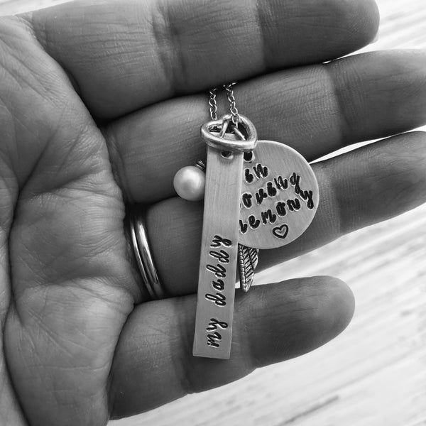 In Loving Memory Hand Stamped Necklace - SoulCysterCreations