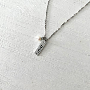 Simply Dainty Believe Necklace - SoulCysterCreations