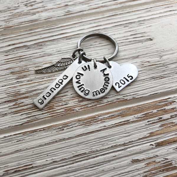 In Loving Memory Hand Stamped Keychain - SoulCysterCreations